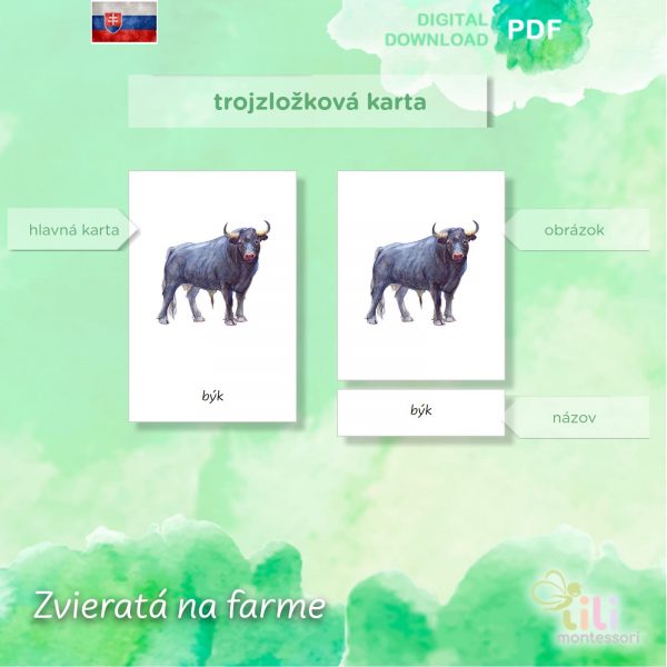 Zvieratá na farme -Trojzložkové karty - Image 4