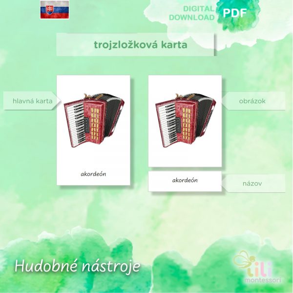 Hudobné nástroje -Trojzložkové karty - Image 4