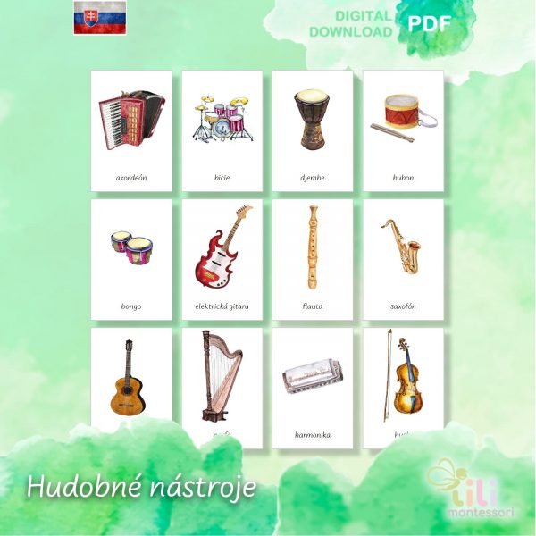 Hudobné nástroje -Trojzložkové karty - Image 2