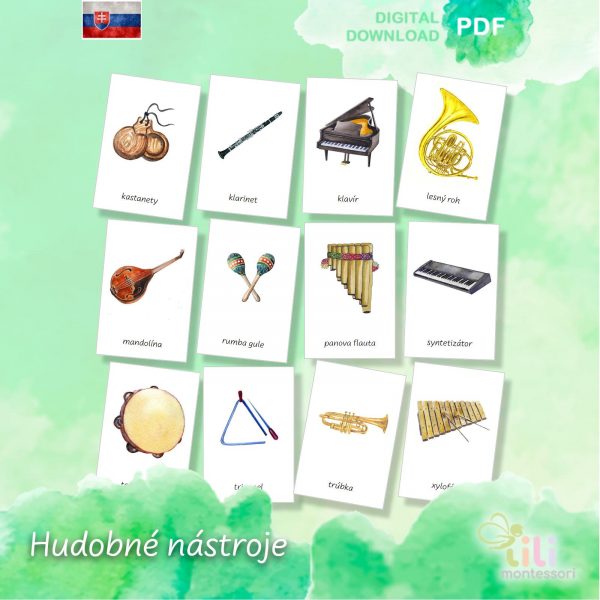Hudobné nástroje -Trojzložkové karty - Image 3