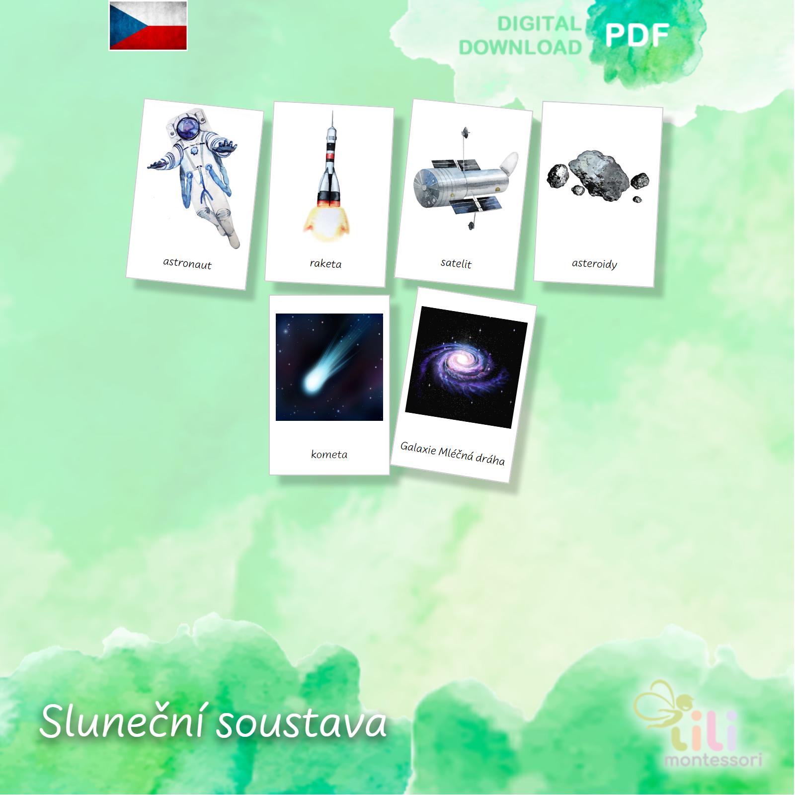 Sluneční soustava -Trojsložkové karty ČJ – Obrázok 3