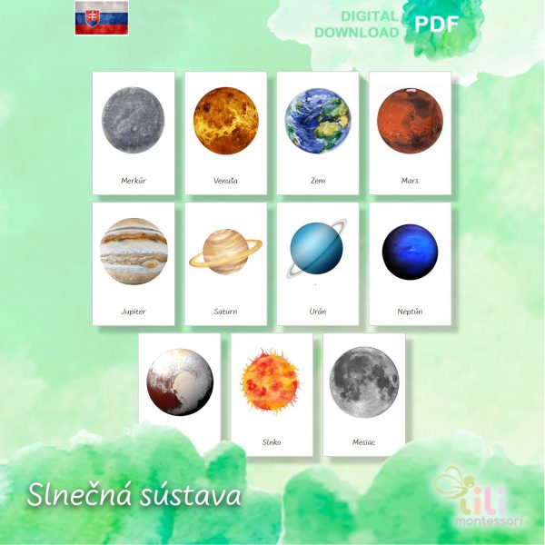 Slnečná sústava -Trojzložkové karty - Image 2